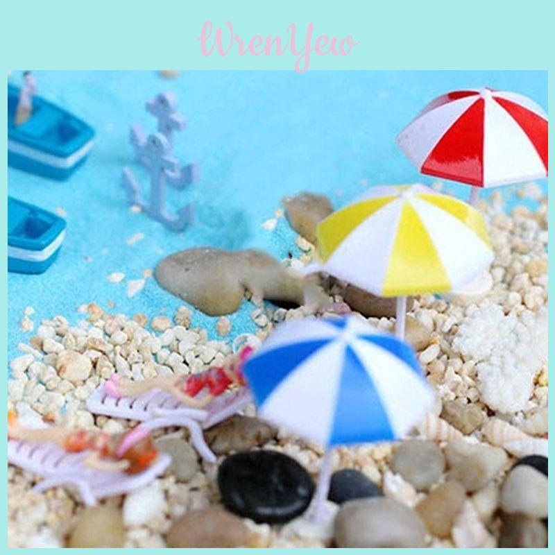 Adorable Mini Sun Umbrella Micro Landscape Ornament For Charming Dollhouse Decor