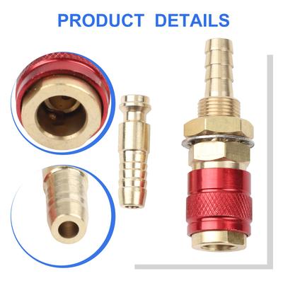 8mm Inner Diameter Quick Connector for Gas and Water Hose Brass Material