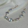 High Quality 100% Natural Button Freshwater Pearl 14K Gold Filled Ladies Short Beads Chain Bracelet Best Gifts No Fade