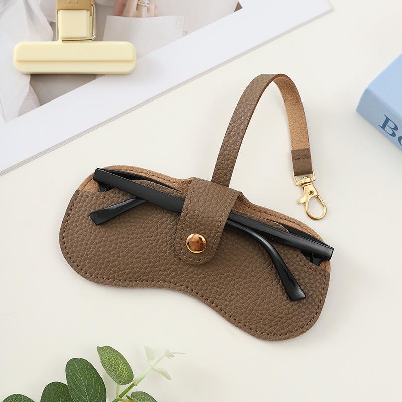Fashionable Retro Myopia & Sunglasses Case with Portable Buckle - Simple Glasses Storage Bag