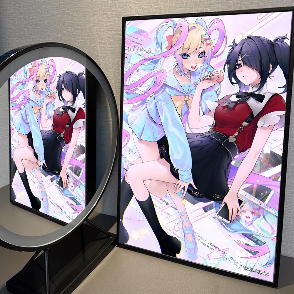 Needy Girl Overdose Game Self-adhesive Poster Fancy Wall Art Sticker for Living Room Bar Game Decorative Painting Aesthetic Art