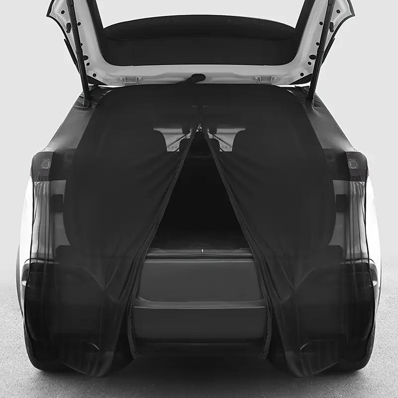 Car Tail Camping Mosquito Net Black Sunshade Anti-Mosquito Curtain Magnetic Car Tailgate Mosquito Net For Car Trunk & Rear Door