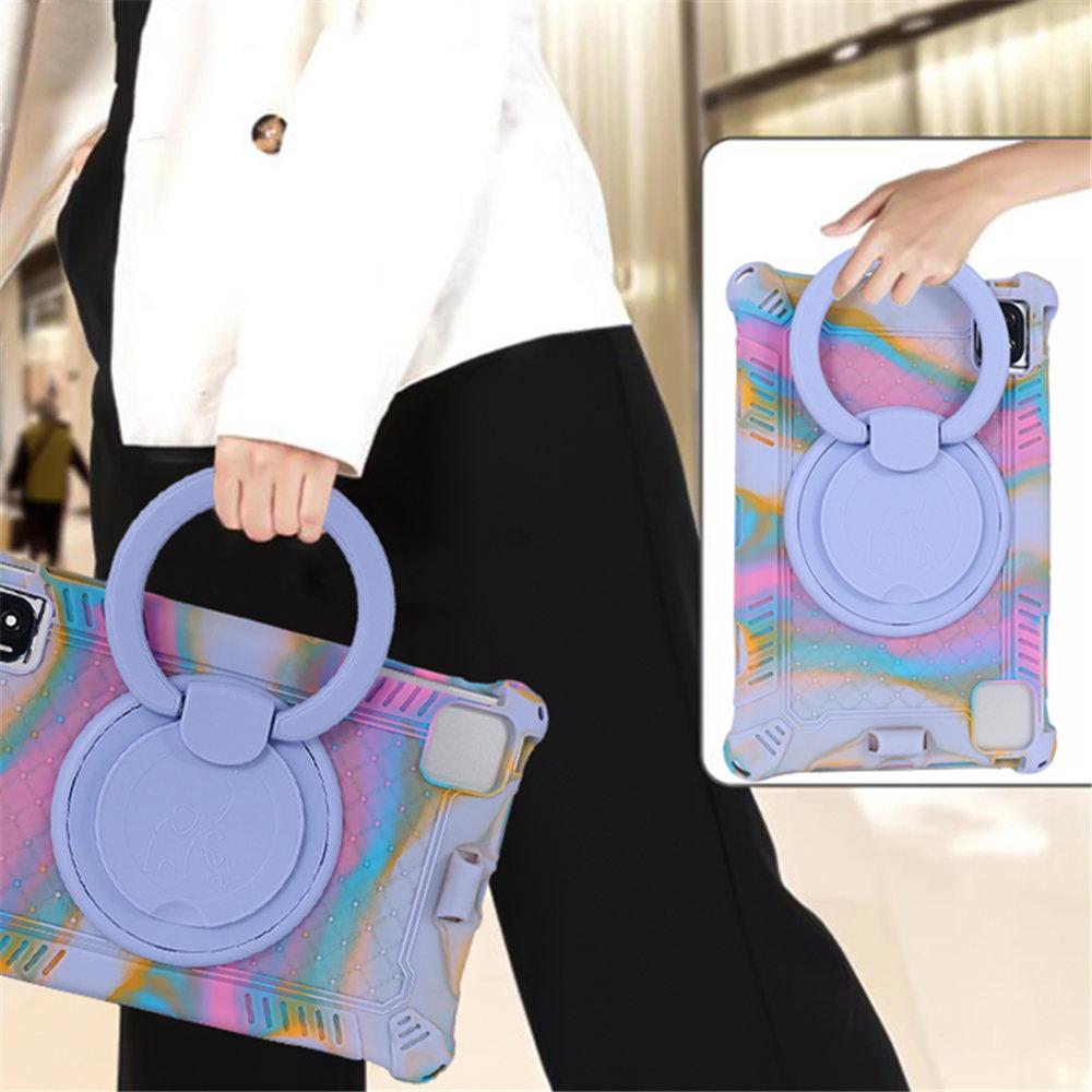 360 Rotating Soft Silicone Kids Safe Case For OPPO Pad Air 10.36inch Handle Kickstand Protective Tablet Cover