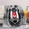 1PC Besiktas Gymnastics Club Patterned Flannel Blanket Suitable For All Seasons for Home Decor Warmth and Comfort Gifts Holiday Present
