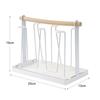VECELO Glass Stand, Holds 6 Glasses, with Silicone Non-Slip Surface, Scandinavian Style, Cup Holder, Cup Dryer, Storage, Drainer, Stylish, Slim, Kitch