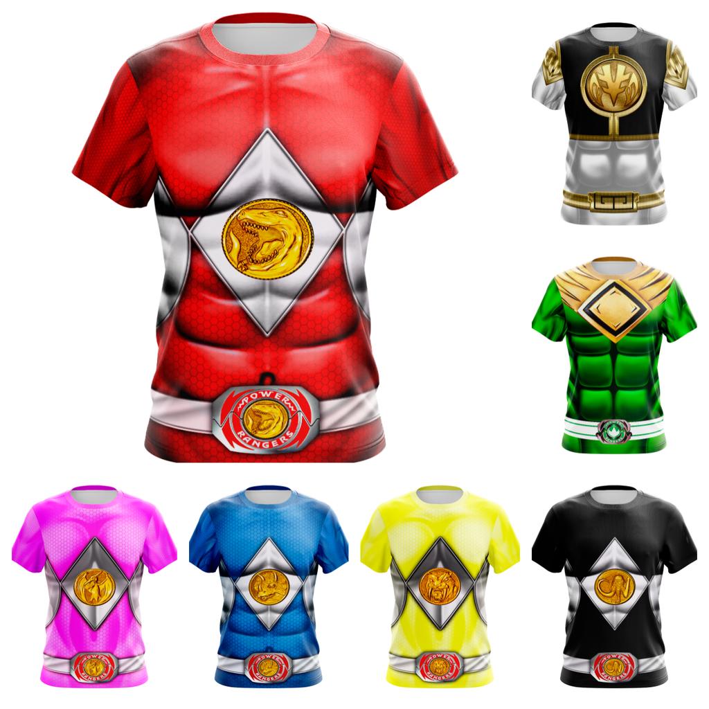 Dinosaur Squad Full Set of Character Muscle Print T-shirt Kids Role-playing Party, Short Sleeved Adult Plus Size Sports Top
