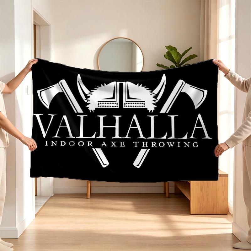 Valhalla (5) Manta de flanela um toque suave para o quarto e a sala de estar e um presente aconchegante para casa