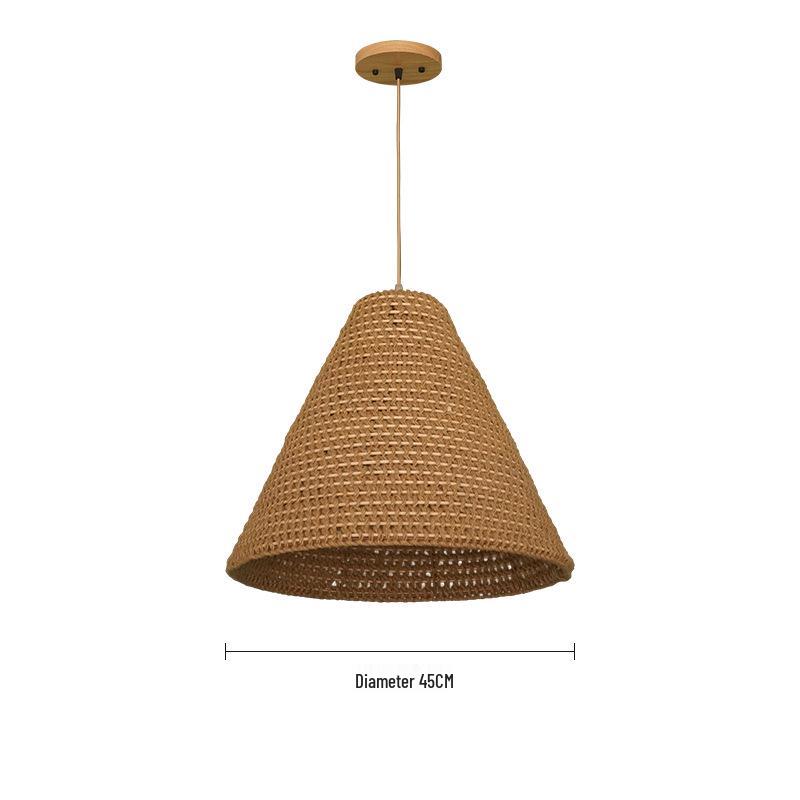 

Handmade Wabi-Sabi Macrame Pendant Light for Zen Spaces E27 Bulb Socket