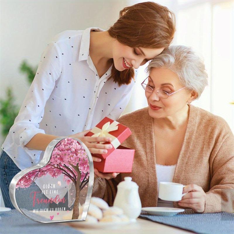 2D Flat Acrylic Heart-Shaped Souvenir Desk Decor Plaque, Suitable for wall decoration, porch, room, villa, accents Home, Hallway, or Workplace - Rusti