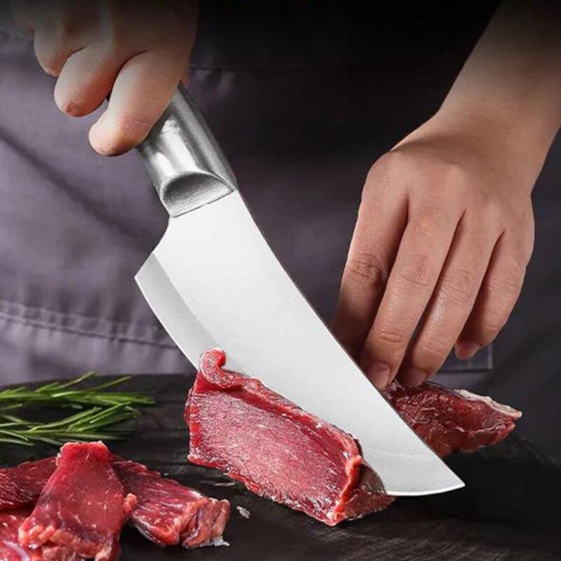 Stainless Steel Boning Knife Dividing Slaughtering Knife Peeling Kitchen Knife Chef Knife Meat Cleaver