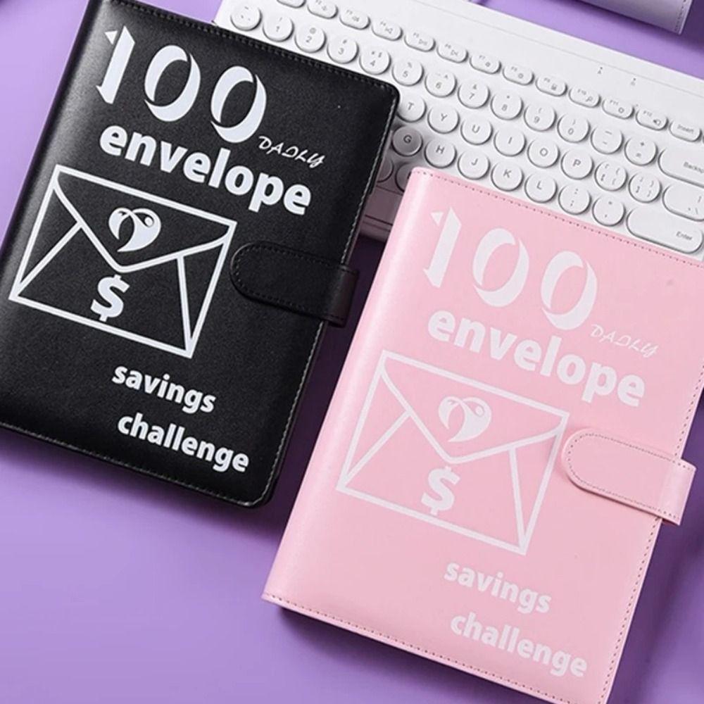 

A5 Challenge Binder 100 Envelope Budget Folder Loose Leaf Folder Easy Save Money