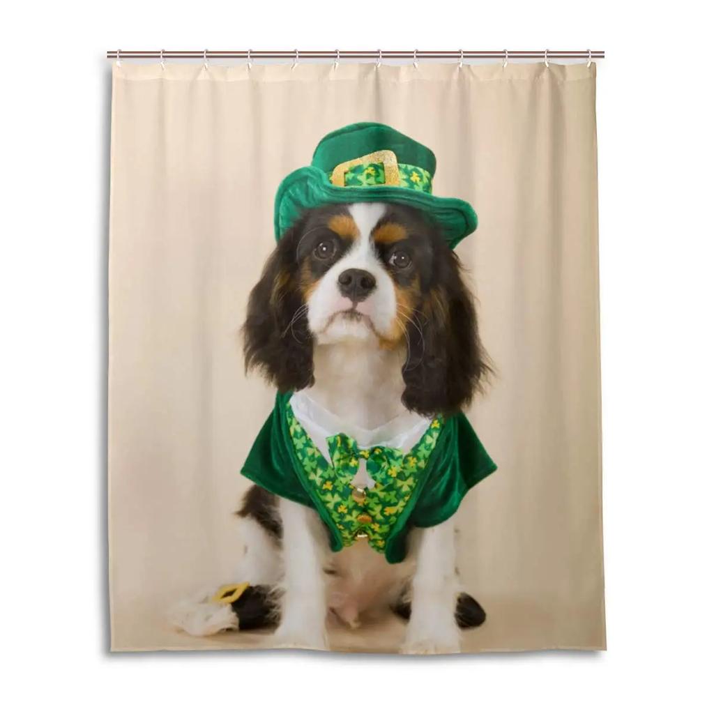 Cavalier King Charles Spaniel Hunde Duschvorhang Wasserdicht Polyester Stoff Badezimmer Duschvorhänge Badezimmer Dekoration Mit Haken