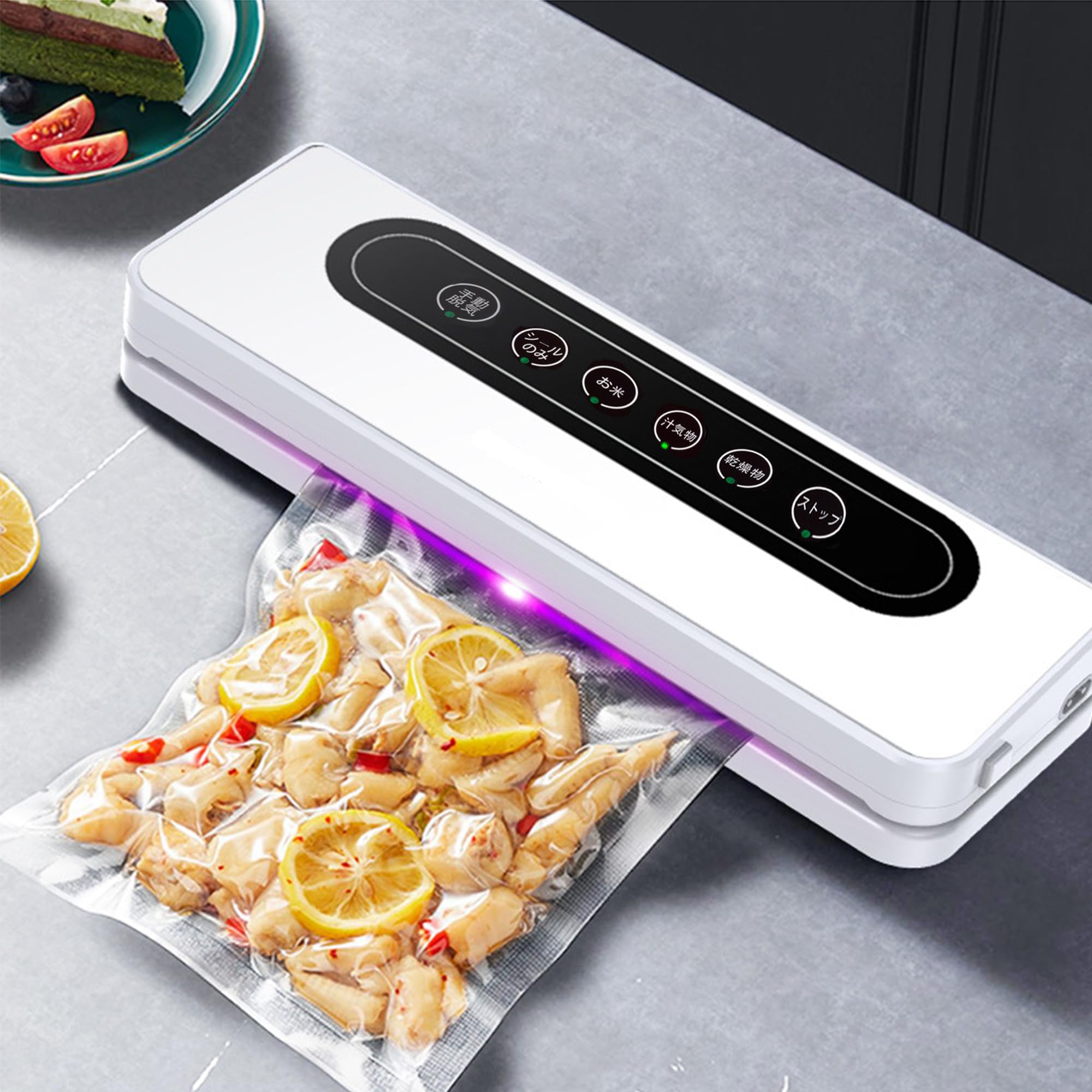 

Hyindoor Вакуумна упаковка харчових продуктів 6 Побутова вакуумна потужність всмоктування як сухих, так і харчових продуктів Електронна японська інструкція з експлуатації Машина, ущільнювач, білий