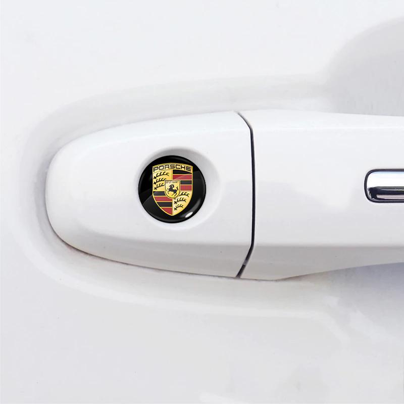 Car Lock Keyhole Stickers Door Lock Protect Stickers Car Styling For Porsche Cayenne Panamera Macan Boxster 911 928 944 918 917