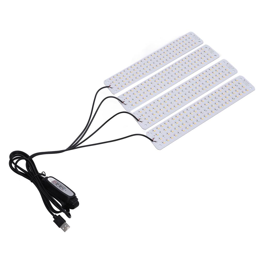 LED Grow Light Panel for Indoor Plants 384 LEDs Growing Lamp Dimmable Intelligent Timing 5V