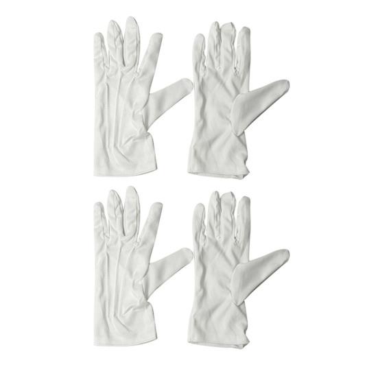 White Formal Gloves Uniform Costume Tuxedo Guard Gloves for Men Women Coin Jewelry Inspection Gloves for Server