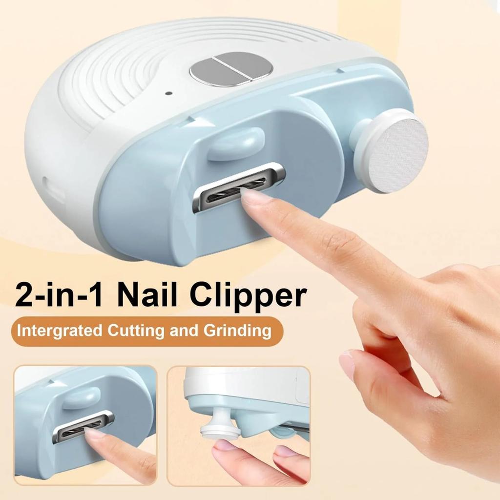 Electric Nail Clippers For Adults Seniors, 3 Speeds Strong Power Automatic Nails Clipper With Polisher, Rechargeable Nail Clippers