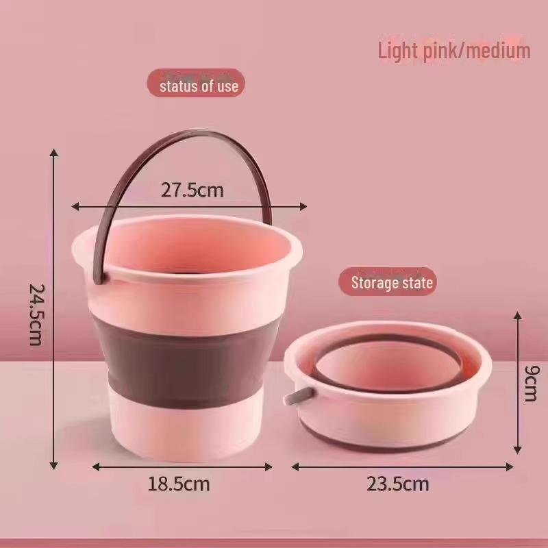 

Переносное складное ведро для ванны для ног - утолщенное, бытовое, пластиковое, для рыбалки или использования в общежитии Medium, 10L