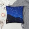 Meteor Shower Starry Sky Cartoon Square Pillowcase Pillow Cover Cushion Zip Decorative Comfort Throw Pillow for Home Bedroom