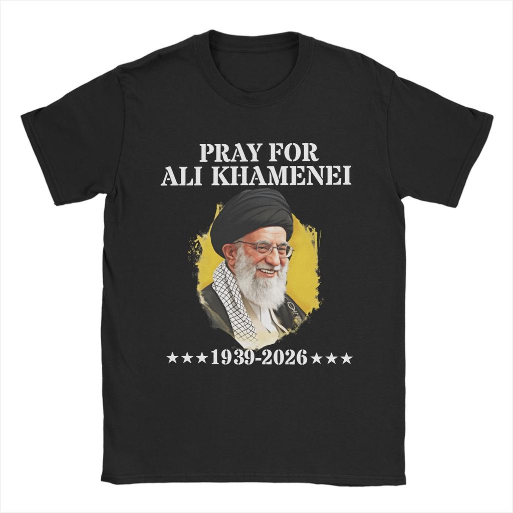 Rest in Peace Ali Khamenei Men's T Shirts Amazing Tees Short Sleeve Round Collar T-Shirts Pure Cotton Plus Size Clothing