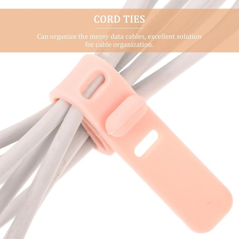 4pcs Multi-Function Cable Management Kit: Silicone Winders, Ties & Clips for Desk, Travel & Car, Cord Organizer Set