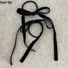 2Pcs Fashion Red Black Velvet Bow Hair Ties Hairpin For Women Girl New Year Hair Accessories Bow Rubber Bands Hair Clips