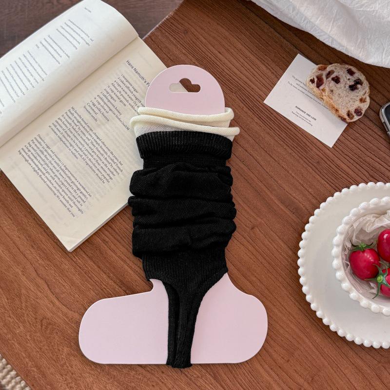 Miu Style Scrunch Footless Summer Socks: Ballet-Inspired Calf Socks and Sun Protection Leg Warmers for Women
