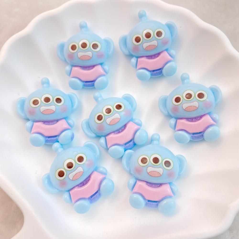 10Pcs New Cute Cartoon Little Bear, Monster Series Flat Back Ornament Jewelry Bows Accessories