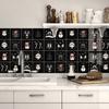 24pz Elementi Natalizi Classici Vintage Adesivi Piastrelle Ceramiche Bagno Cucina Soggiorno Autoadesivi Decorativi
