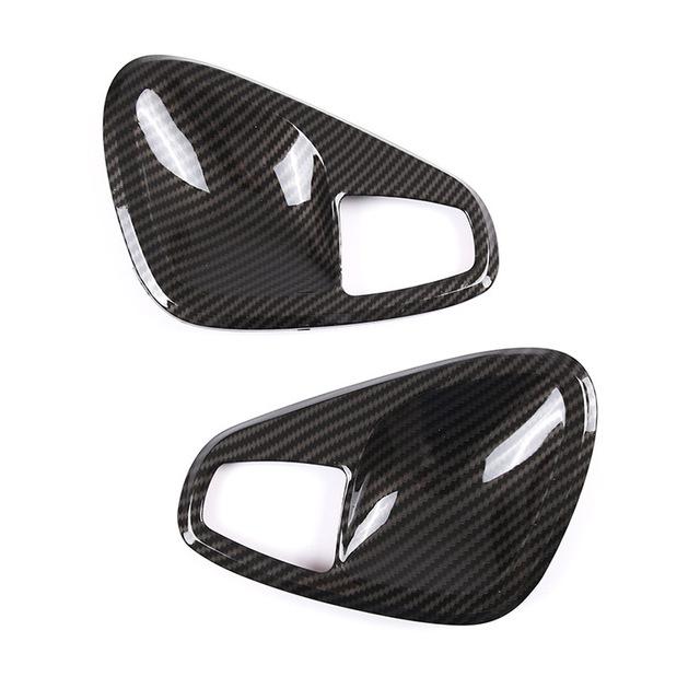 Car Door Armrest Handle Cover Carbon Fiber For Mercedes Smart Fortwo 451 2009-2014 Trim Door Bowl Frame Stickers Interior