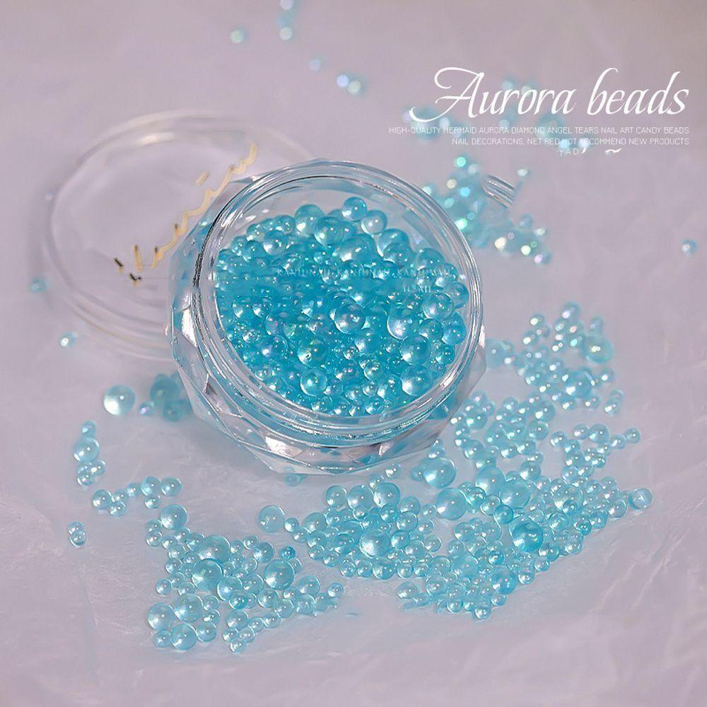 Glass 3D Nail Art Decoration 3D Nail Art Bubble Bead Professional Nail Art Aurora Bubble Beads