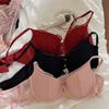 French Lace Women Underwear Sexy Hollow Thin Cup Push Up Bra Fashion Ladies Romantic Lingerie 4 Color Bras With Mesh Panties Set