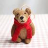 Adorable Felt Brown Bear Charm Keychain Lovely Animal Pendant for Backpack or Handbags Fashionable Key Accessory