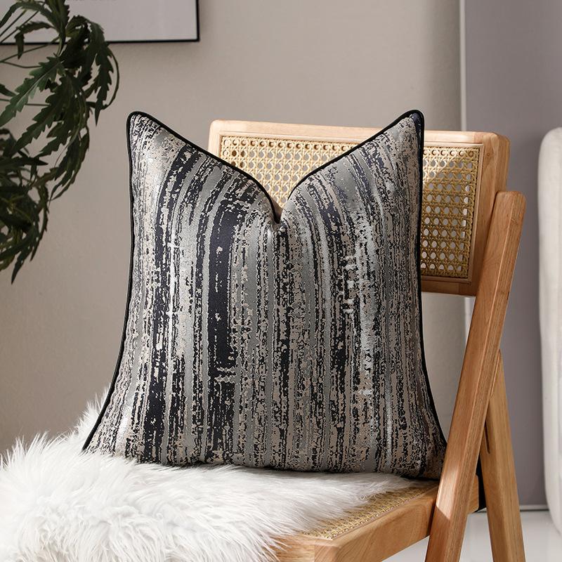 

Simple and Exquisite High-precision Pillowcase Piping Pillowcase Living Room Decorative Pillow Bedside Cushion 45 * 45 (excluding core)