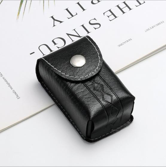Custodia pieghevole per occhiali in pelle marrone, Custodia pieghevole per occhiali da lettura in pelle, Scatola pieghevole per occhiali nera.