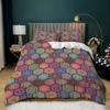 Boho Ethnic Mandala Pattern Duvet Cover With Hexagonal Lattice Design Super Soft King Size