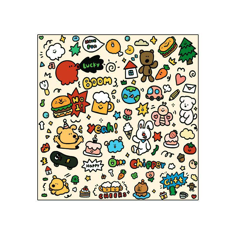 Self-Adhesive Cute Cartoon Portable Makeup and Camera Storage Bag