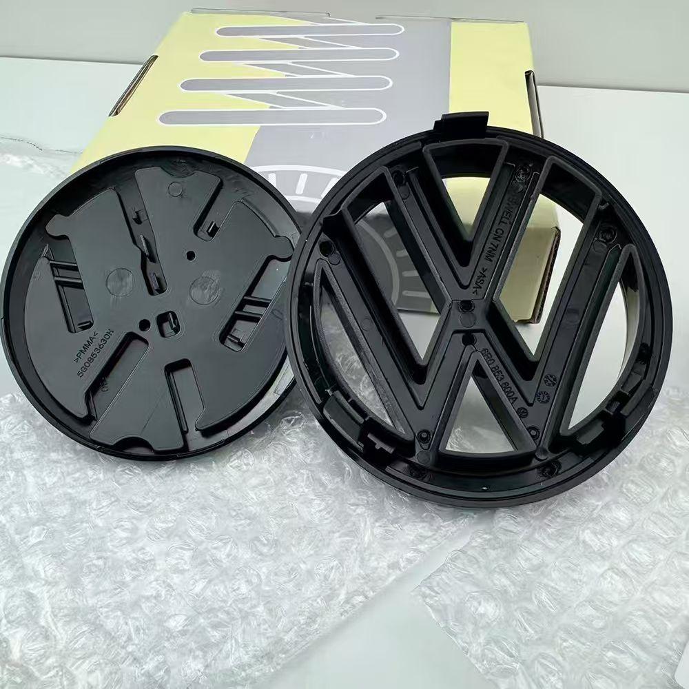 2pcs 120mm 110mm Car Logo Emblem Hood Front And Rear Tail Mark Rear Badge 6R0853600A Accessory For VW Polo 2011 2012 2013 zs9
