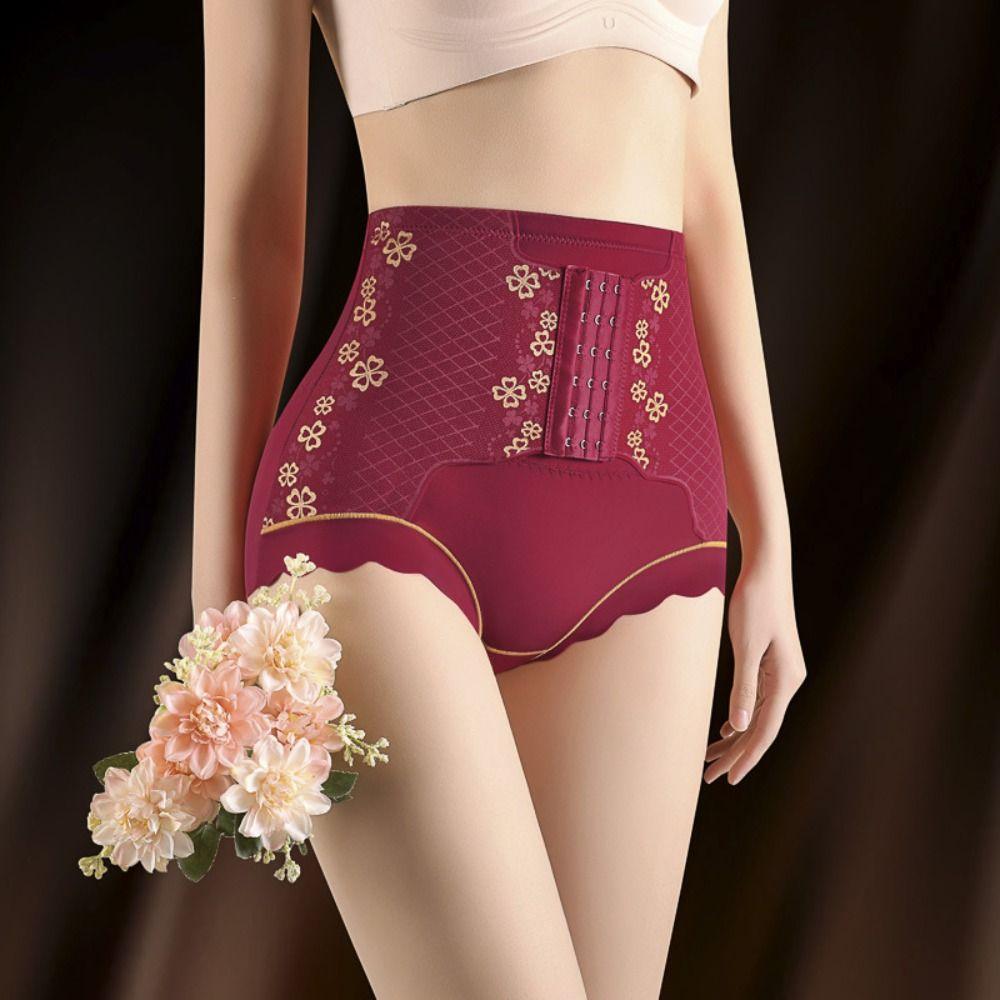 

Three Row Buckle Butt Lifter Briefs High Waist Tummy Control Underwear Postpartum L чорний