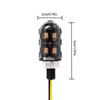 2Pcs Mini Motorcycle LED Turn Signal Lights Amber Flashing Light Blinker Turn Signal Lamp 12V Moto Indicator Lamp Accessories