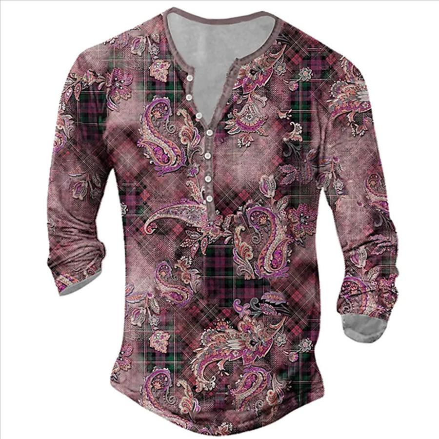 

Мужская одежда весна осень новая спортивная футболка с длинным рукавом на пуговицах мужская мода рубашка Henry s 6XL