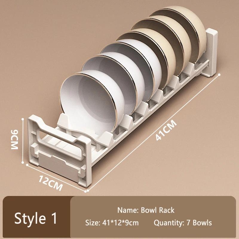 HeM Telescopic Dish Plate Drying Rack Bowl Pot Lid Storage Holder Adjustable Kitchen Organizer Drawer Separated Dish Drying Rack