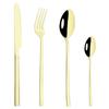 Blue Gold Mirror Dinnerware Cutlery Set Stainless Steel Tableware Set Home Knife Fork Coffee Spoon Flatware Silverware Set