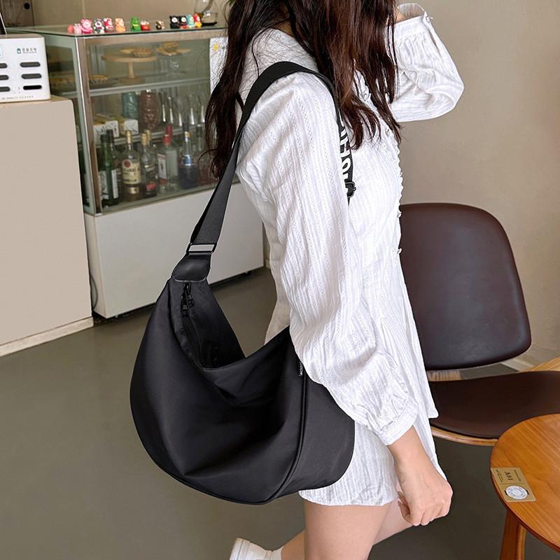 Nylon Tote Bag With Seams For Casual Daily Use Women Men Large Capacity