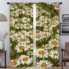 Flower Tulle for Bedroom Modern Living Room Curtains 2 Pieces Partition Halloween Decoration Blackout Curtain Shades Kitchen