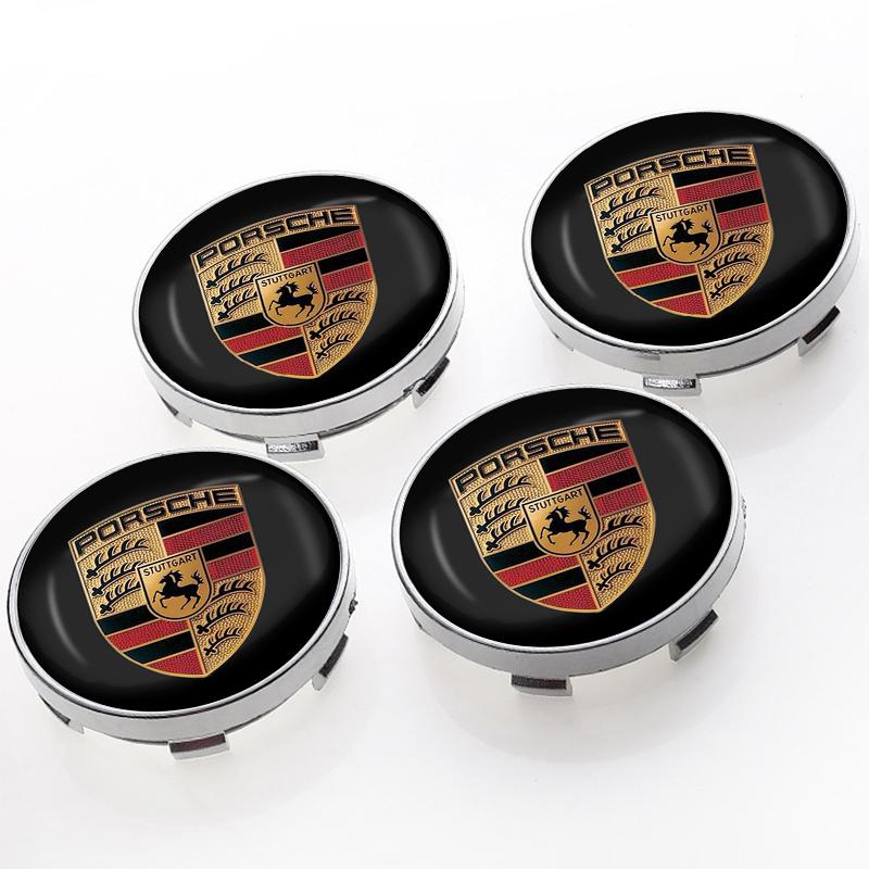 4 stk 60MM Bilhjul Senter Navkapsel Biltilbehør For Porsche Boxster Cayenne Panamera Macan Cayman 911 918 996 917 991