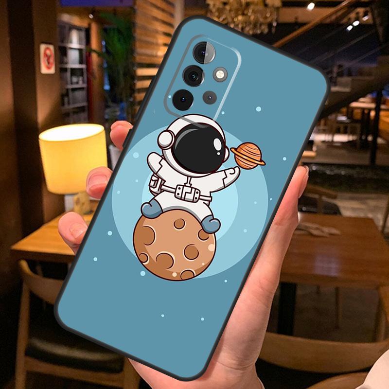 Star Astronaut Cute Case For Samsung Galaxy A16 A06 A26 A36 A56 A52 A53 A33 A13 A34 A54 A14 A15 A35 A55 A22 A32