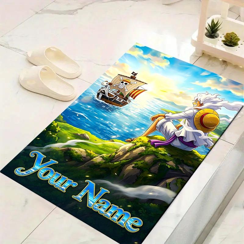 Custom 1Pc Fantasy Sea Voyage Flannel Personalized Rug Non Slip Floor Mat Soft Carpet for Living Bedroom Office Home Decor Gift