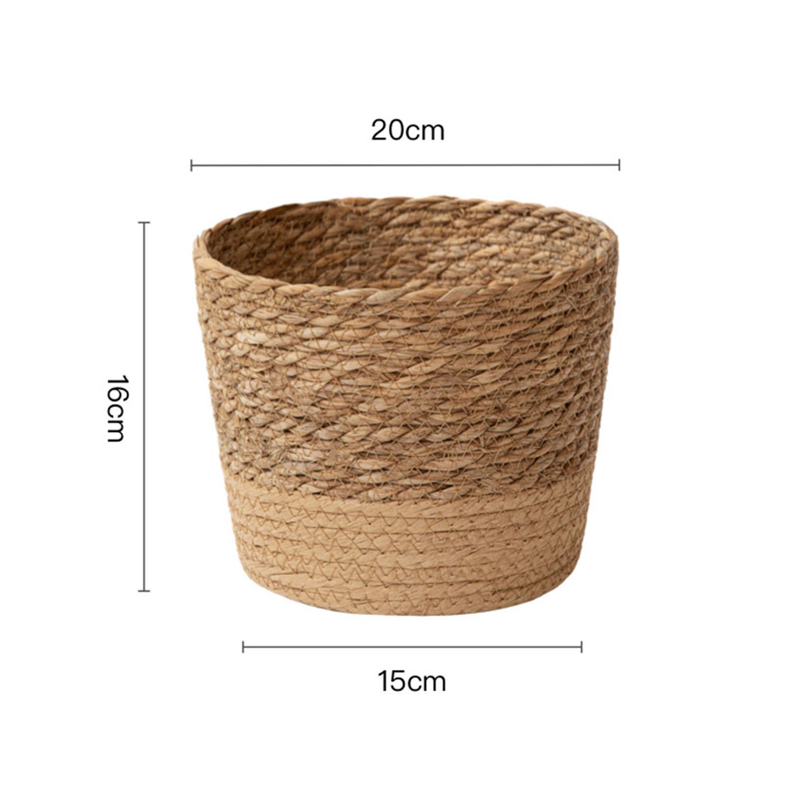 

Natural Seagrass Woven Flower Basket Scandinavian Style Plant Pot Hanging Wall Decor for Home Office Decoration