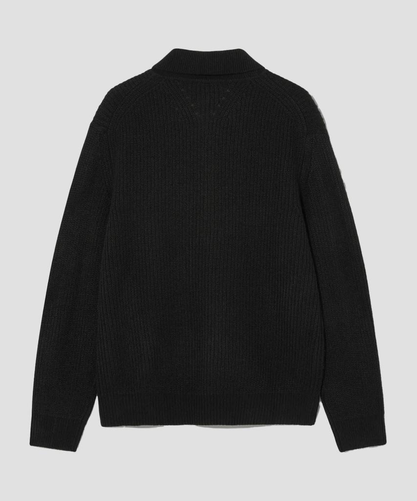 AGOD Refined Two-Way Knit Zip-Up [Black]